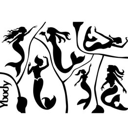 Ybody Ybody - A5 Theme Stencil Mermaids GSB59-0017