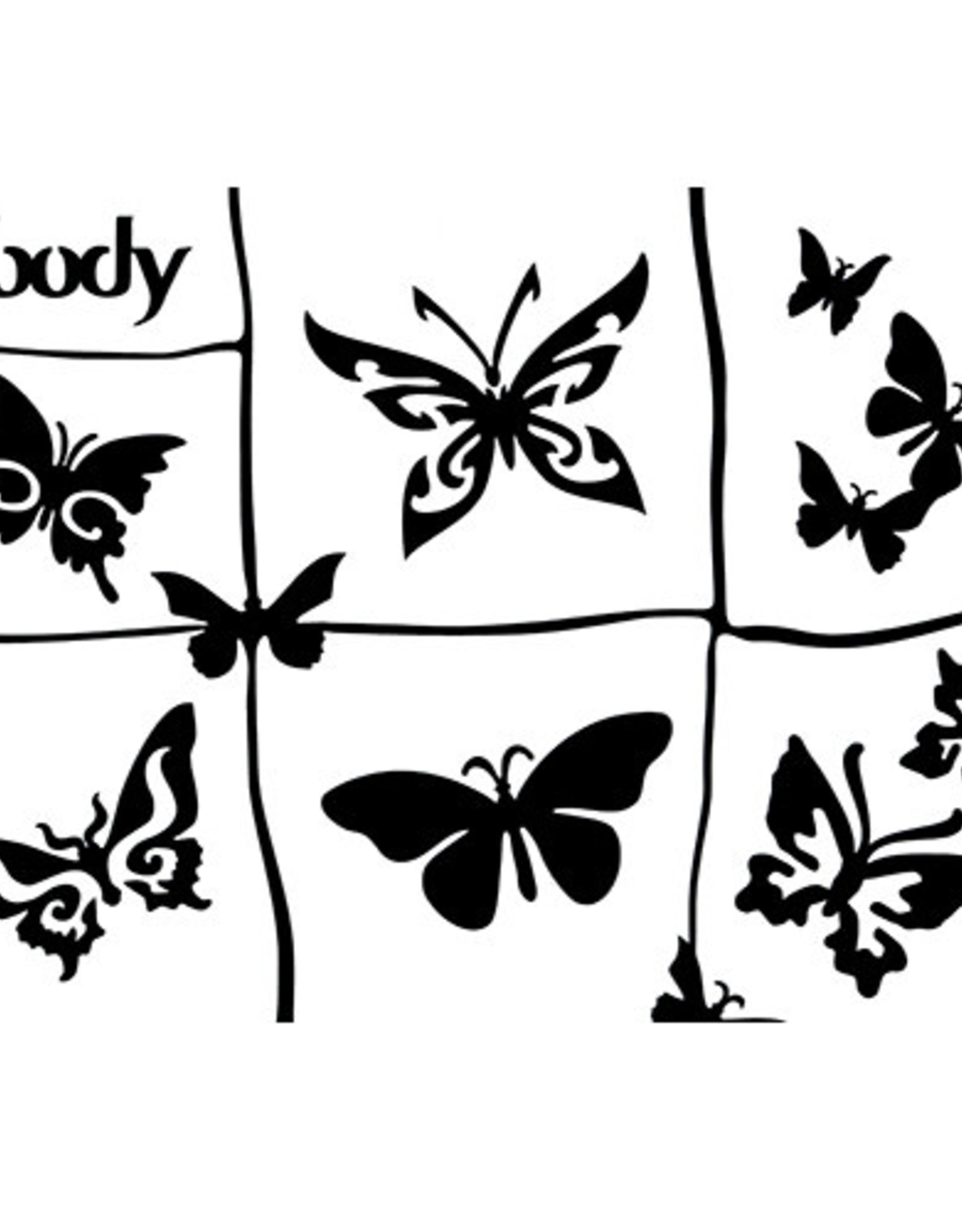 Ybody Ybody - A5 Theme Stencil Butterflies GSB59-0000