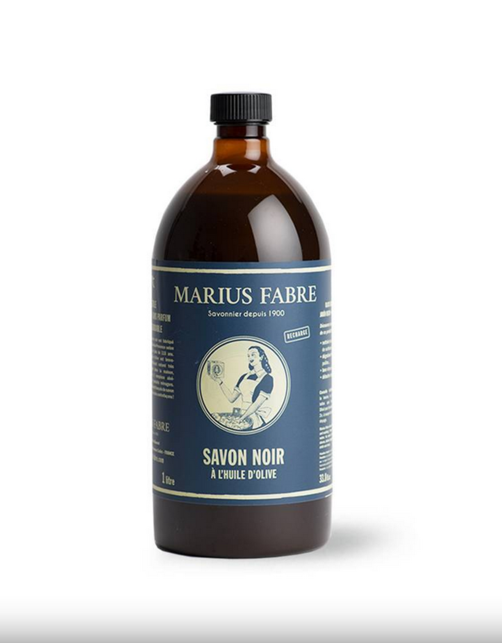 Marius Fabre Savon noir zwarte zeep navulling 1l