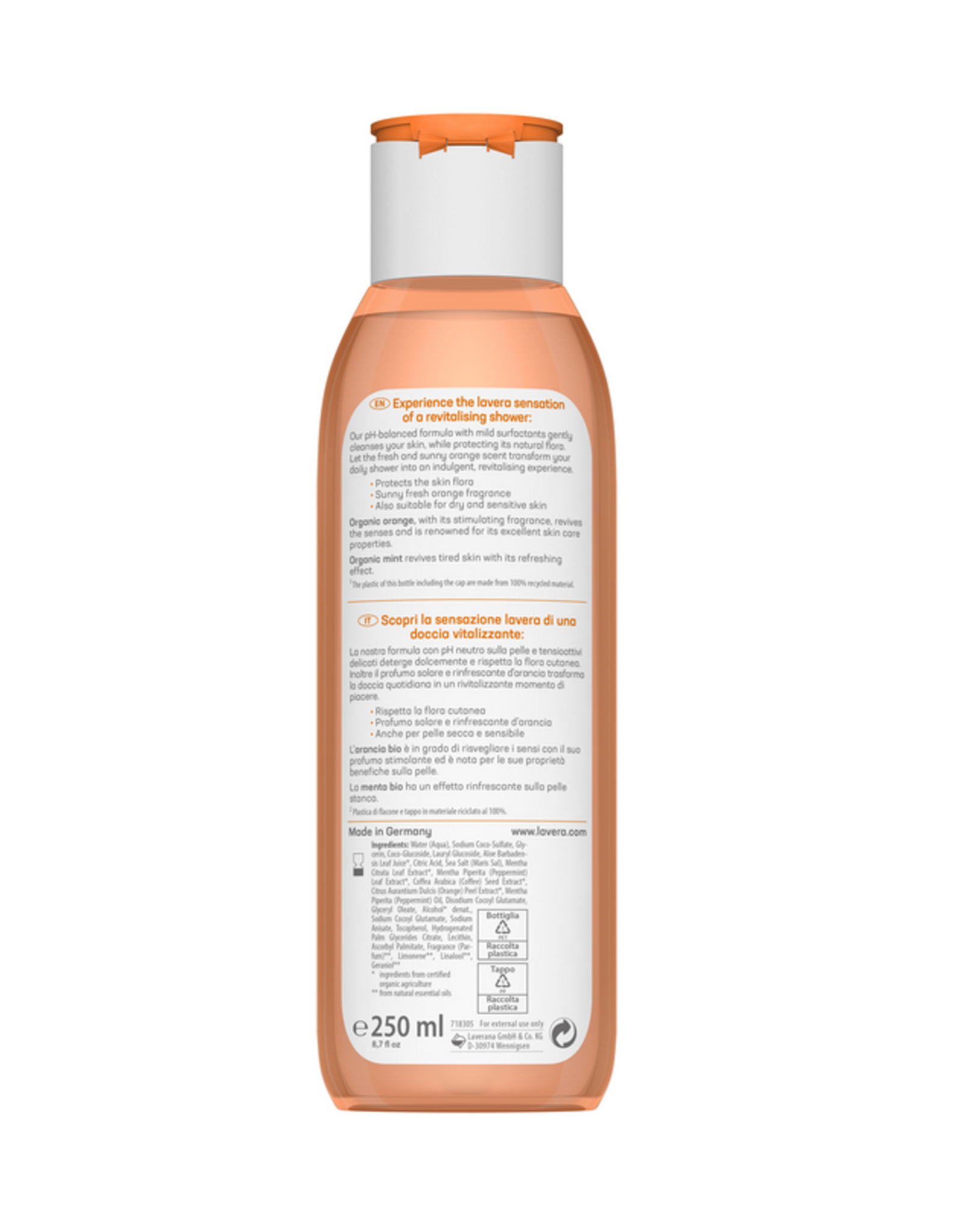 Lavera Douchegel / body wash revitalising - 250 Milliliter