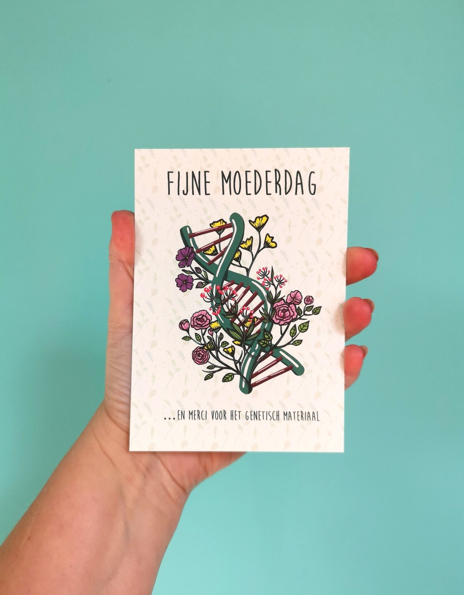 Maanblik Postkaart Fijne moederdag - genetisch materiaal