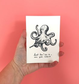 Maanblik Postkaart vastpak - octopus / inktvis