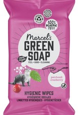 Marcel's Green Soap Cleansing wipes patchouli & cranberry 60 stuks per pakje