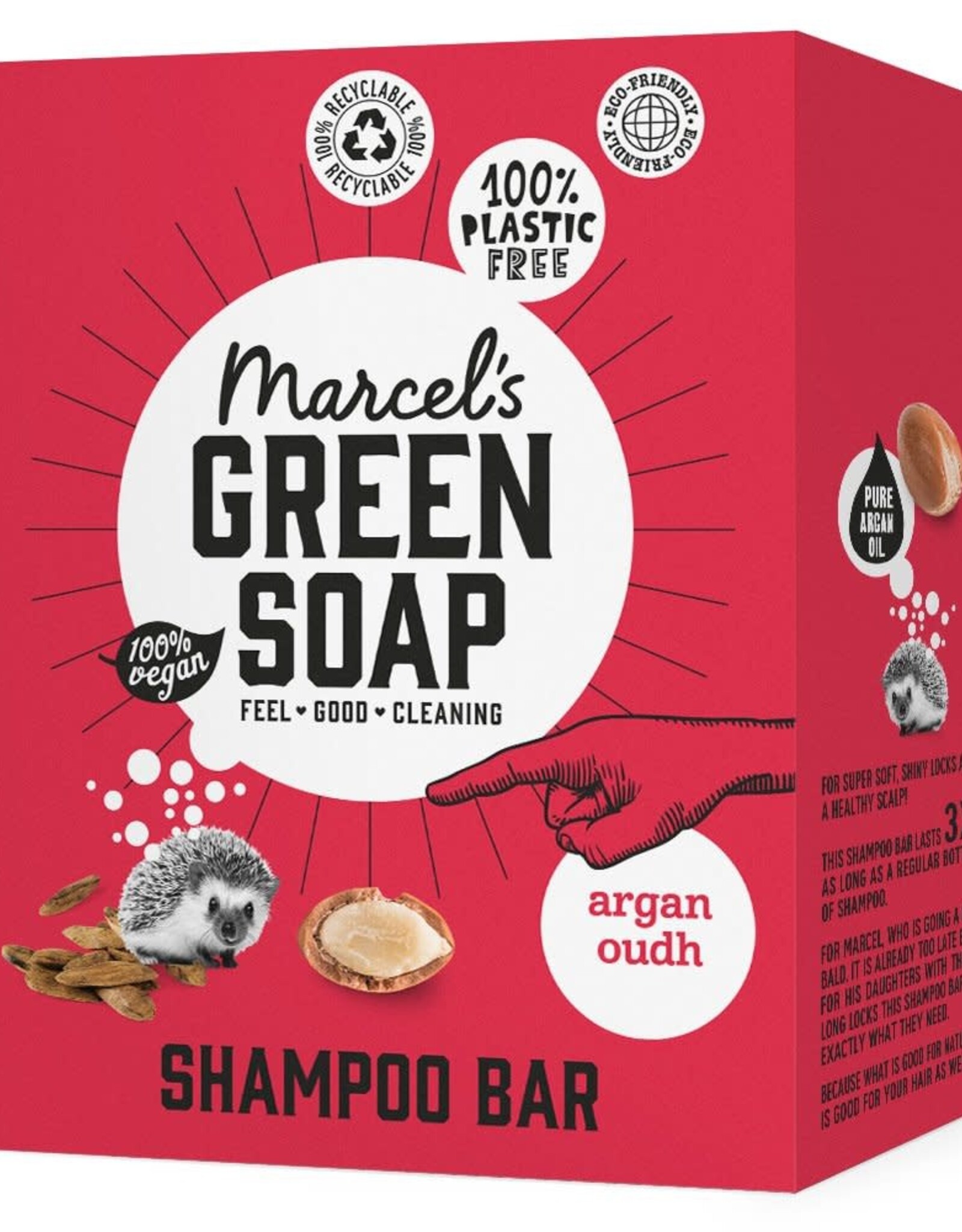 Marcel's Green Soap Shampoo bar argan & oudh 90g