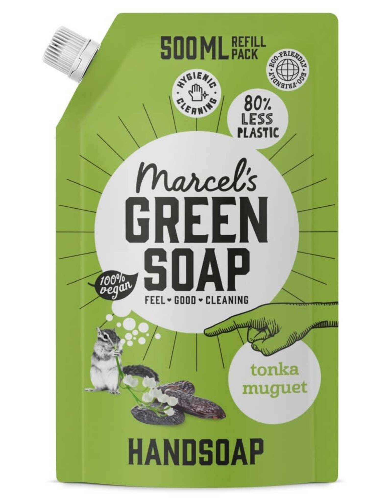 Marcel's Green Soap Handzeep Tonka & Muguet refill 500 ml