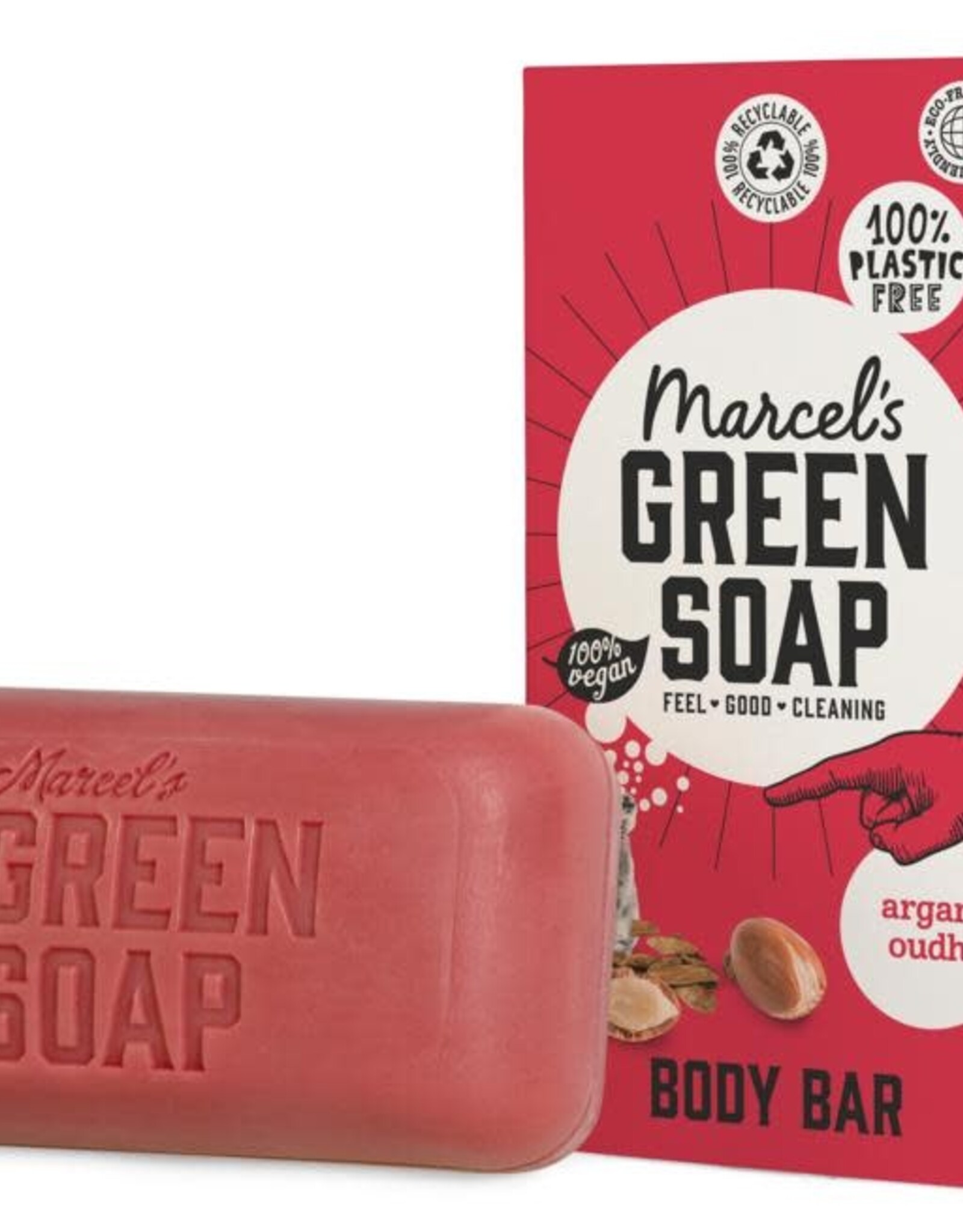 Marcel's Green Soap Shower bar argan & oudh 150 gram