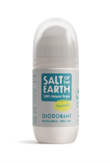 Salt of the Earth Unscented Refillable Roll-On Deodorant COSMOS Natural 75ml