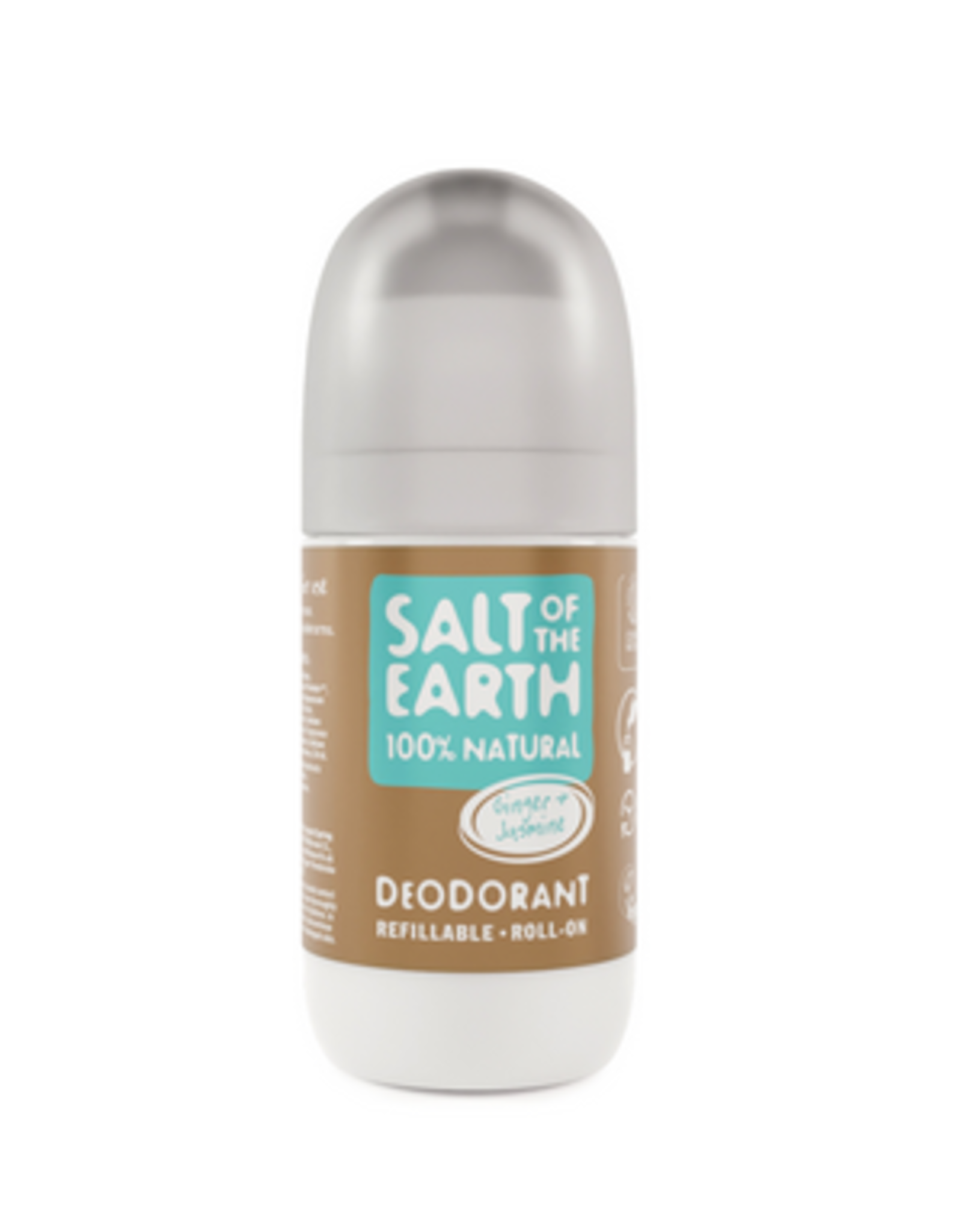 Salt of the Earth Ginger and Jasmine Refillable Roll-On Deodorant COSMOS Natural 75ml