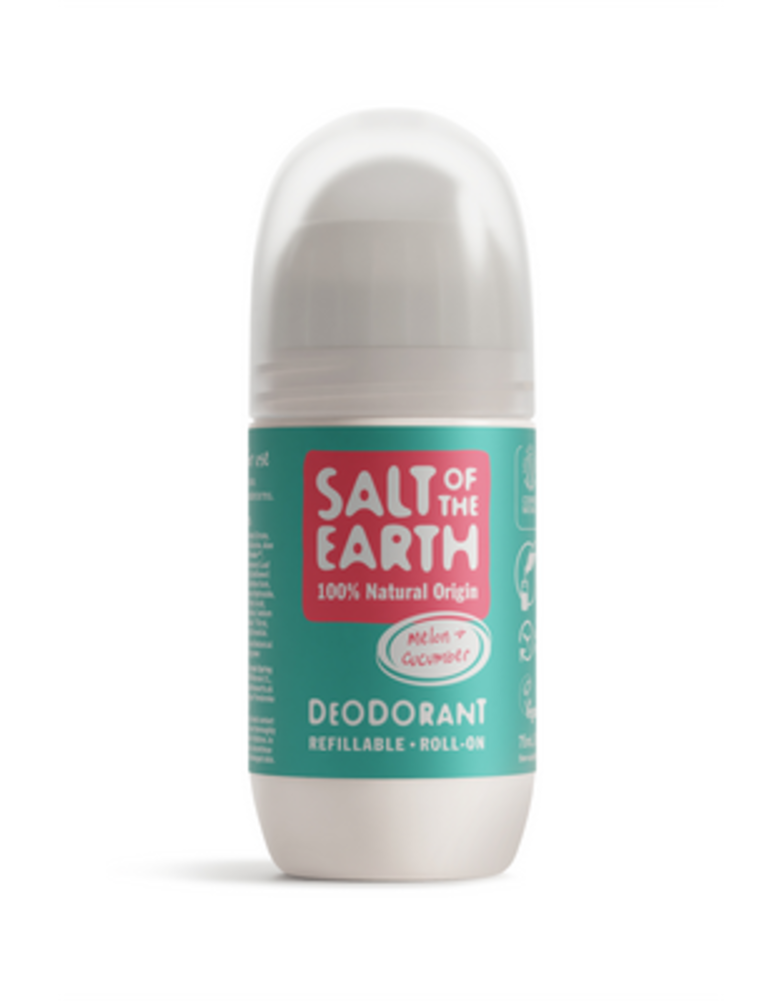 Salt of the Earth Melon & Cucumber Refillable Roll-On Deodorant COSMOS Natural 75ml