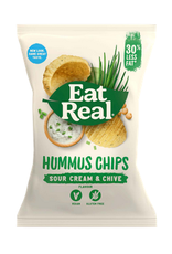 Eat Real Eat Real crisps hummus sour cream & chives, 135g - Sea salt flavour
