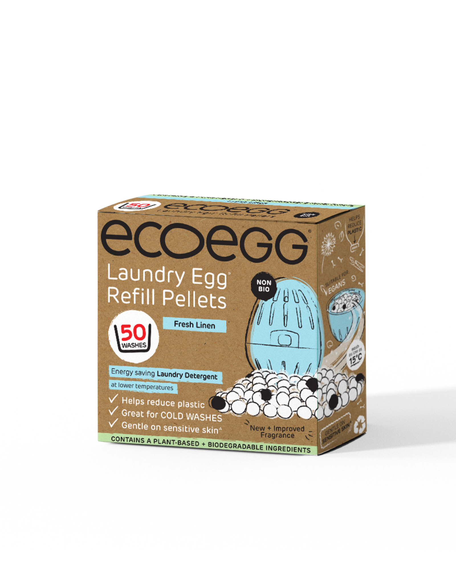 Ecoegg Ecoegg Laundry Egg Fresh Linen - 50 washes - refill