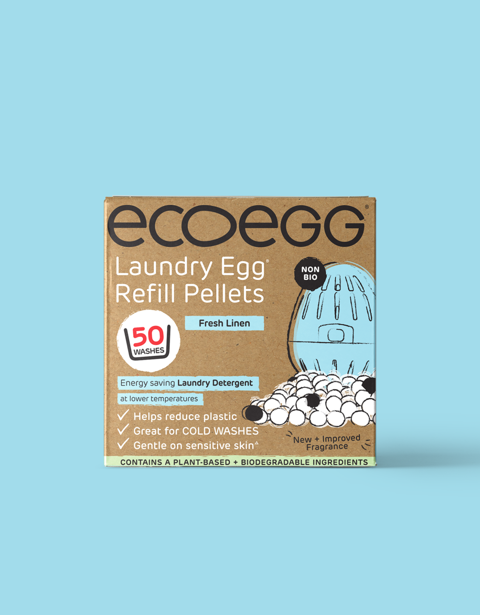 Ecoegg Ecoegg Laundry Egg Fresh Linen - 50 washes - refill