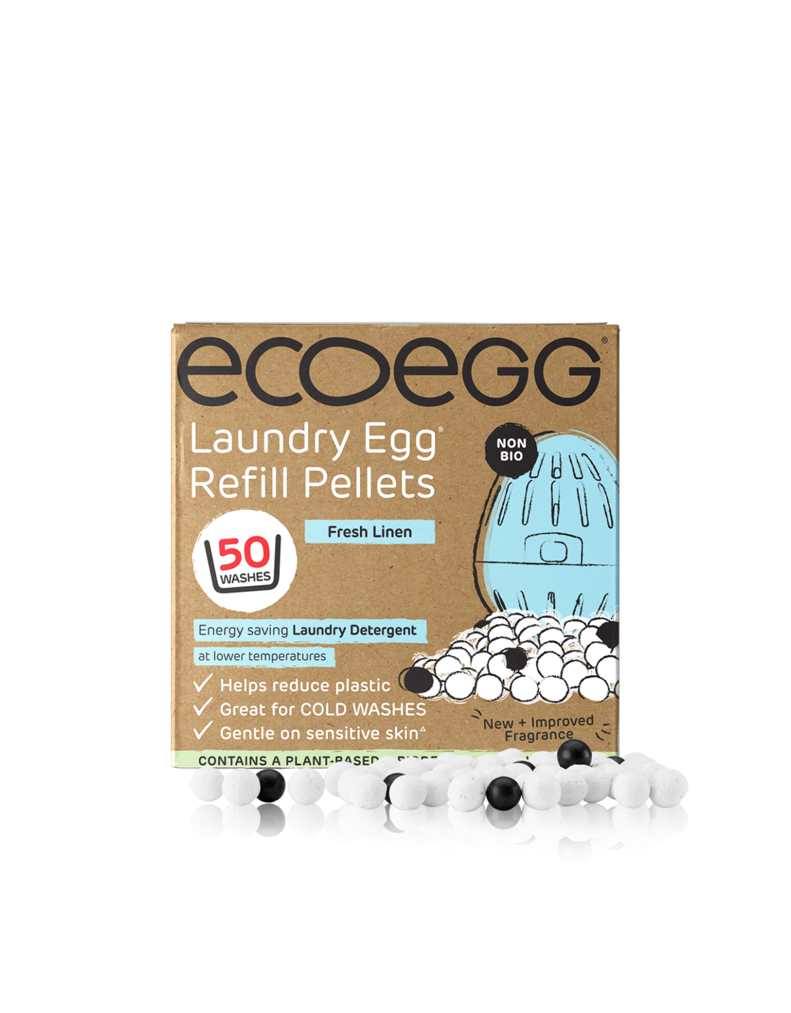 Ecoegg Ecoegg Laundry Egg Fresh Linen - 50 washes - refill