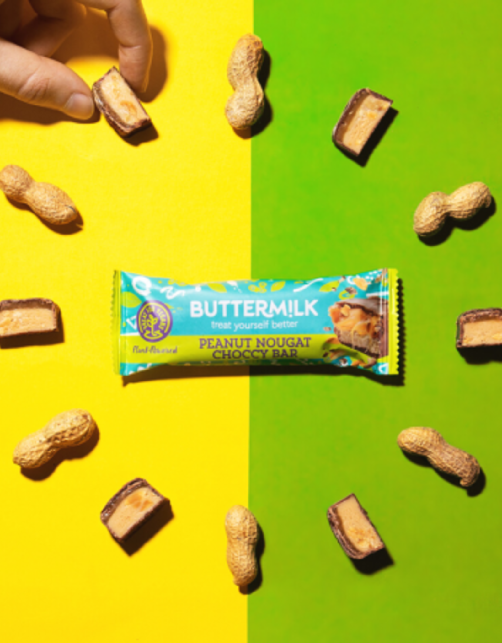 Butterm!lk Peanut nougat choccy bar - 50g - Butterm!lk (vegan)