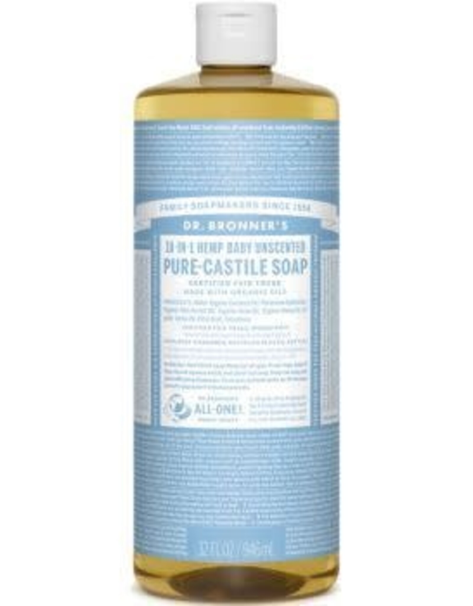 Dr. Bronner Dr. Bronner's - liquid soap Baby mild -  Unscented - 945ml