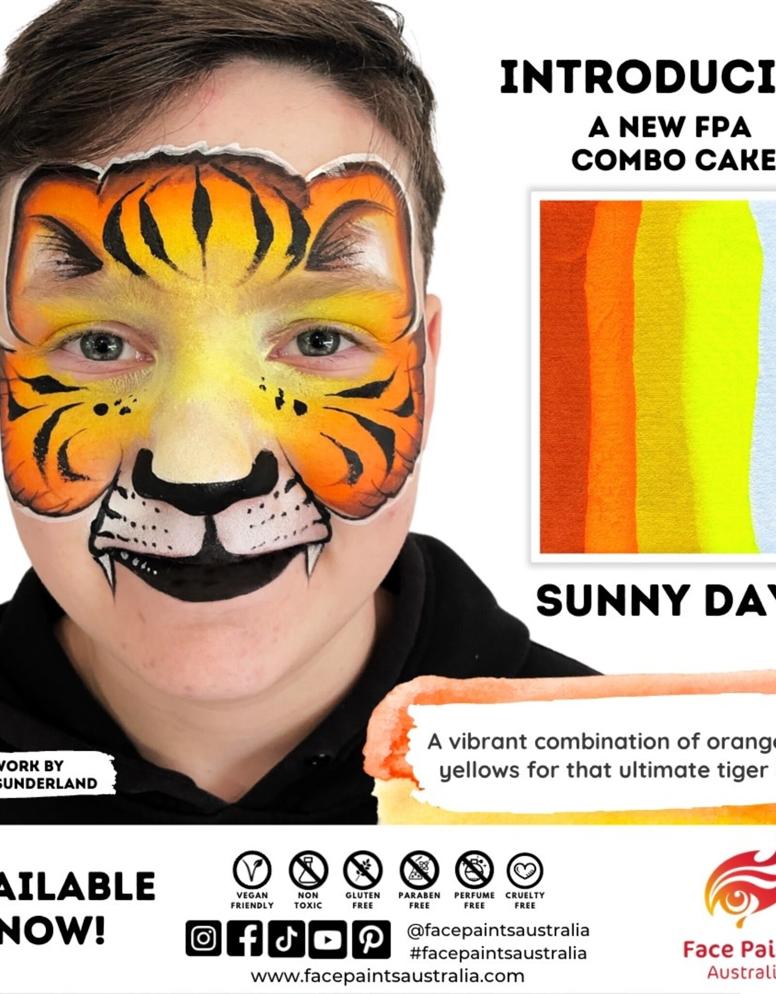 Face Paints Australia Sunny Days combo Cake  FPA - 50g
