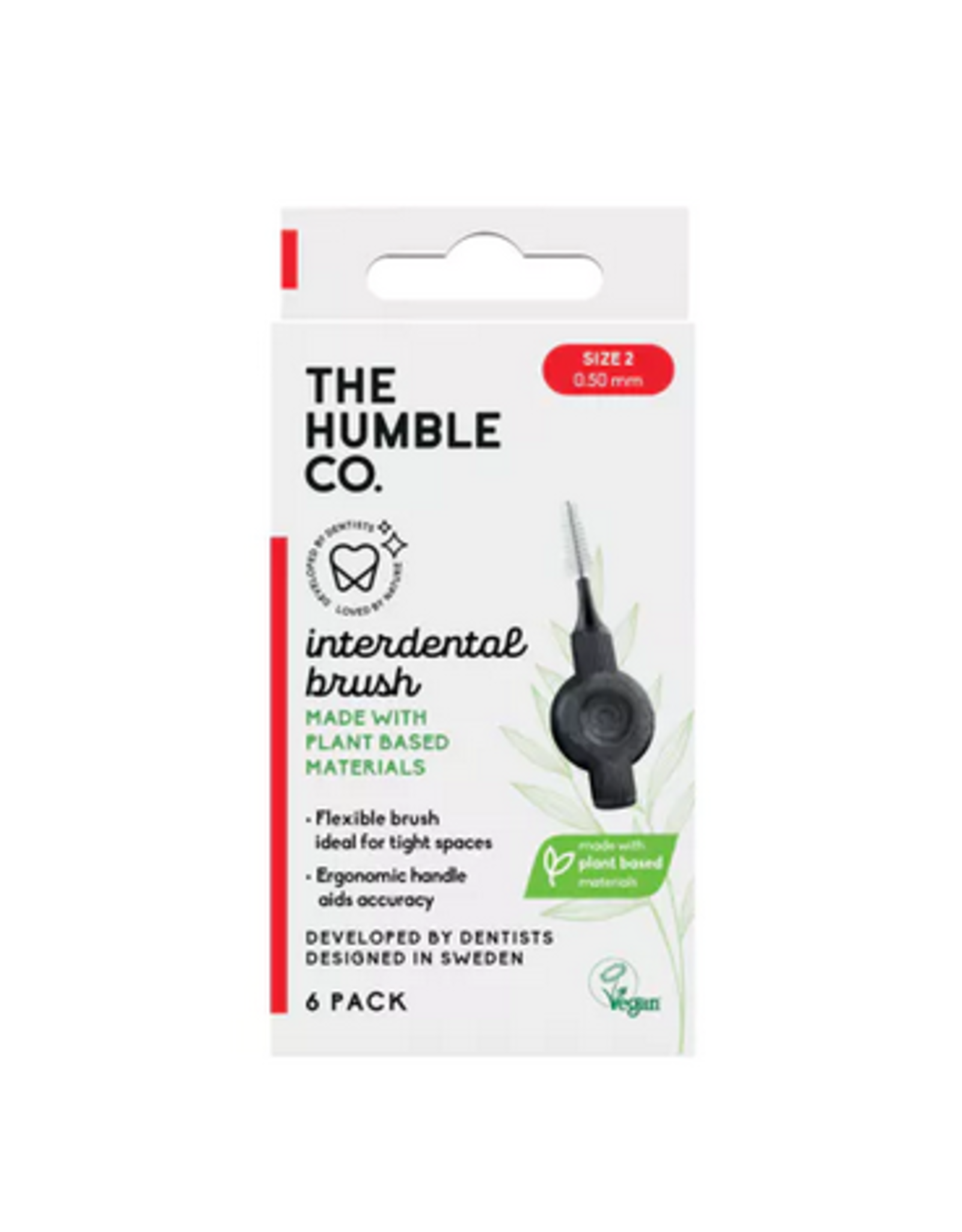 The Humble Co. PLANT BASED INTERDENTAL BRUSH - SIZE 2 - RED