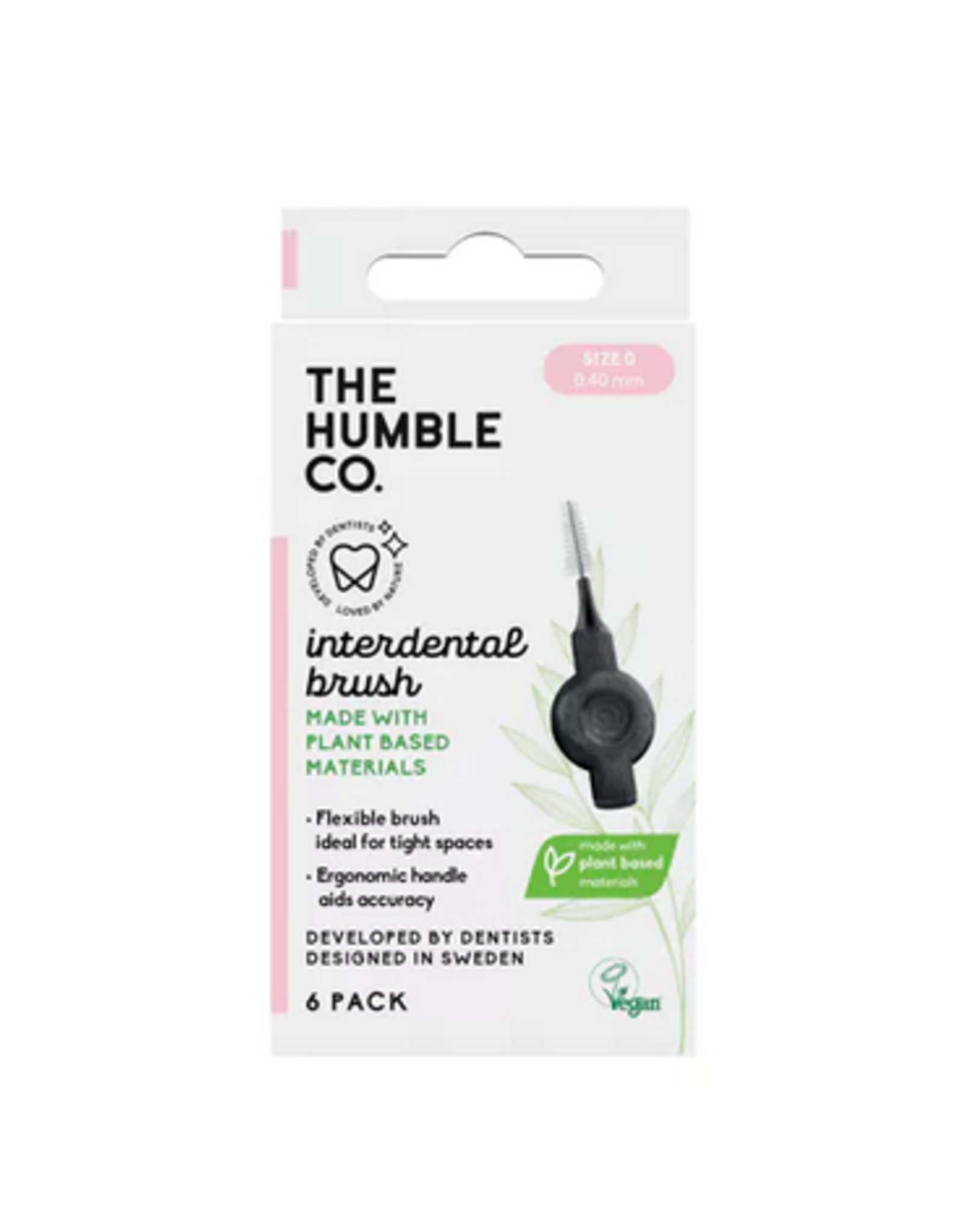 The Humble Co. PLANT BASED INTERDENTAL BRUSH - SIZE 0 - PINK