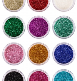 PartyXplosion PXP biodegradable powder glitter 2.5 gr. eco set 12 assorted colors