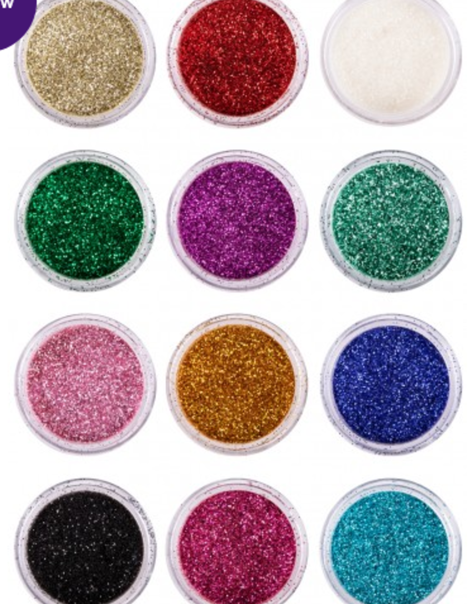 PartyXplosion PXP biodegradable powder glitter 2.5 gr. eco set 12 assorted colors