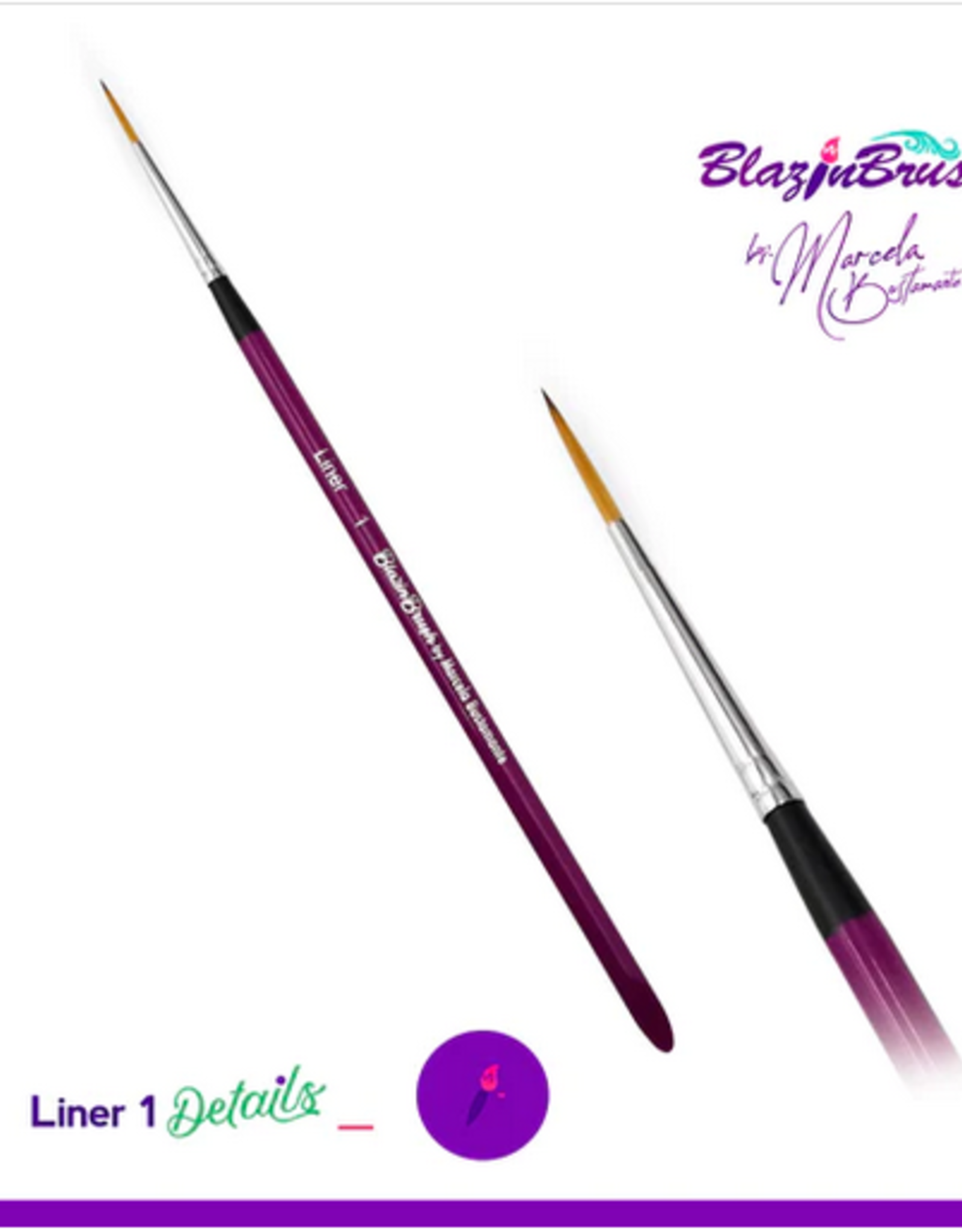 BlazinBrush Blazin Face Painting Brush by Marcela Bustamante | DETAILS COLLECTION - Liner #1