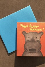 snoetjes vol sproetjes Kaartje Nijlpaard vierkant - Hippo de pippo