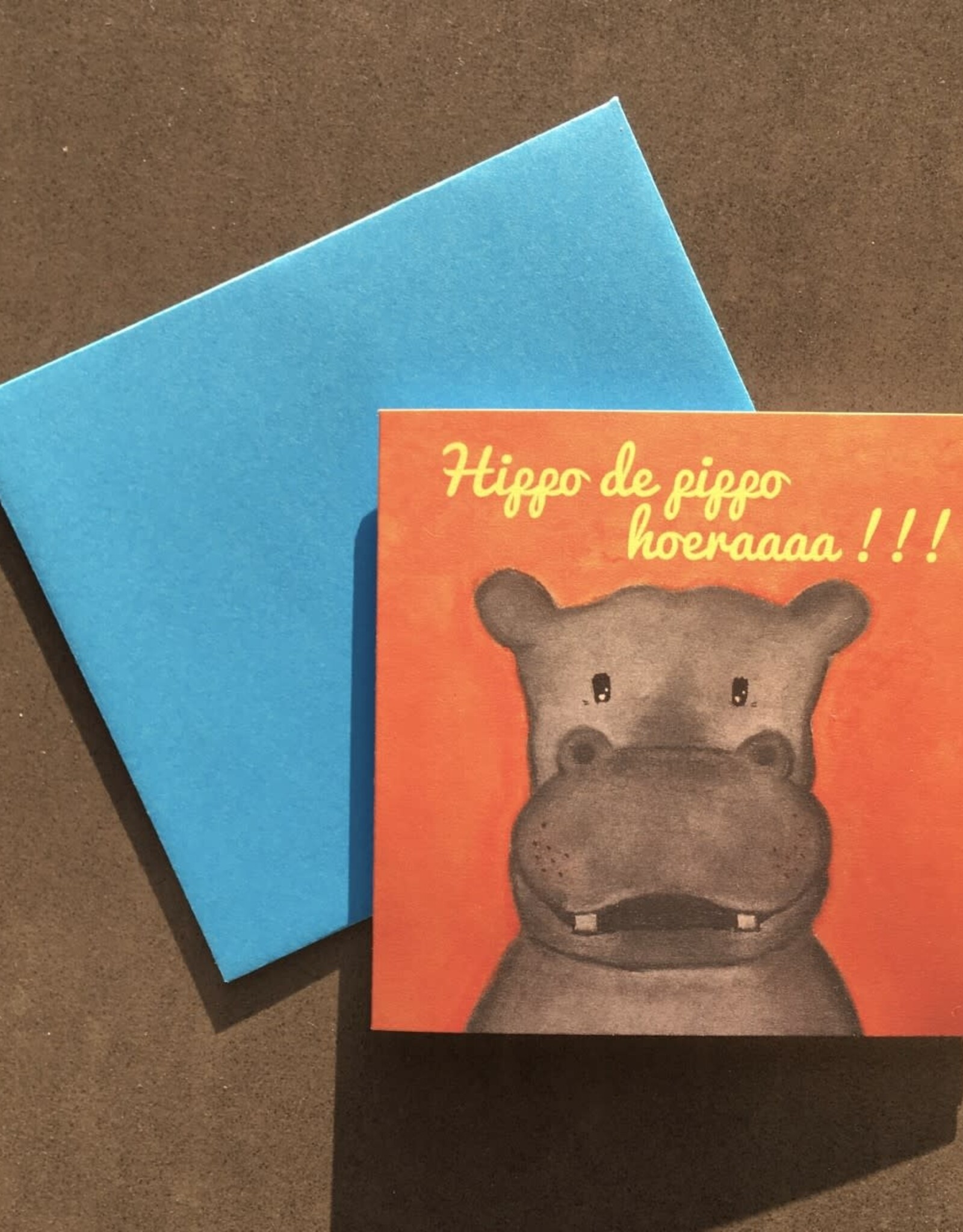 snoetjes vol sproetjes Kaartje Nijlpaard vierkant - Hippo de pippo