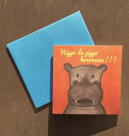 snoetjes vol sproetjes Kaartje Nijlpaard vierkant - Hippo de pippo