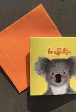 snoetjes vol sproetjes Kaartje Koala vierkant - knuffeltje