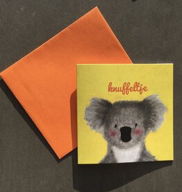 snoetjes vol sproetjes Kaartje Koala vierkant - knuffeltje