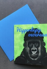 snoetjes vol sproetjes Kaartje Gorilla vierkant - Oeoeraaa snoetjes vol sproetjes Kaartje Gorilla vierkant - Oeoeraaa