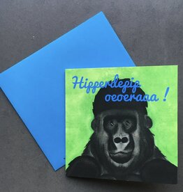 snoetjes vol sproetjes Kaartje Gorilla vierkant - Oeoeraaa