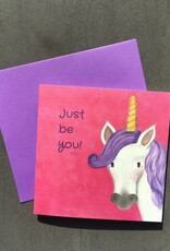 snoetjes vol sproetjes Kaartje Unicorn / Eenhoorn vierkant - Just be you snoetjes vol sproetjes Kaartje Unicorn / Eenhoorn vierkant - Just be you