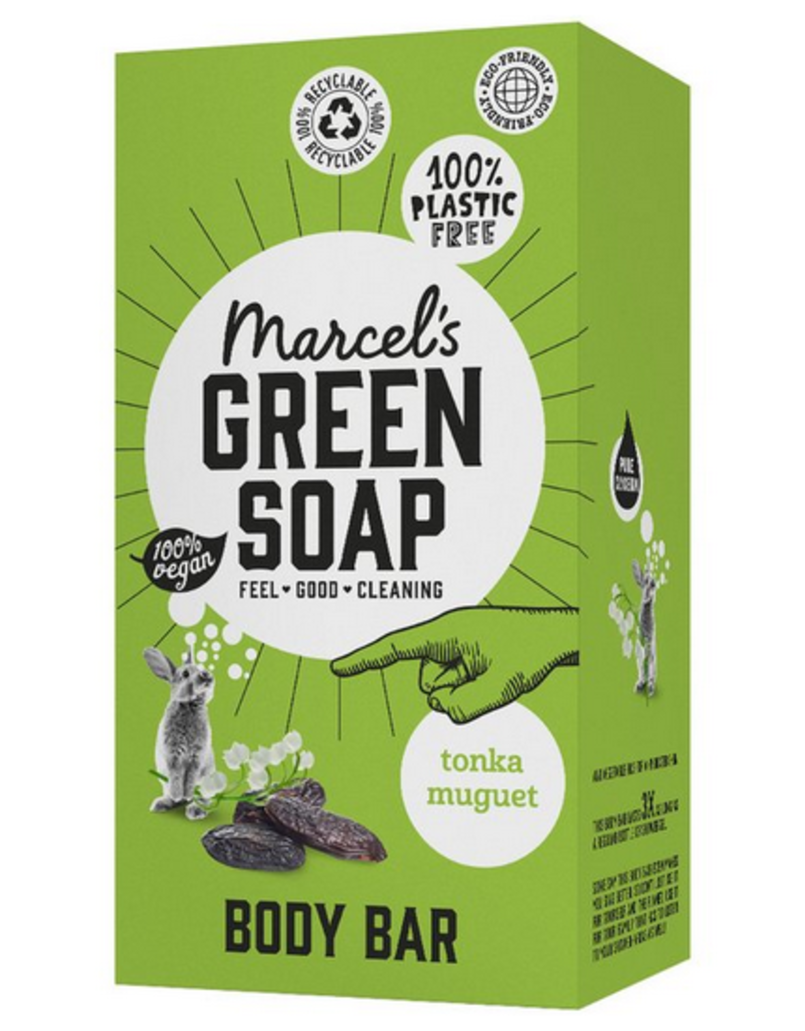 Marcel's Green Soap Shower bar tonka & muguet 150 gram