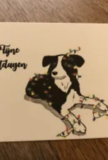 Maanblik Postkaart fijne feestdagen (collie)