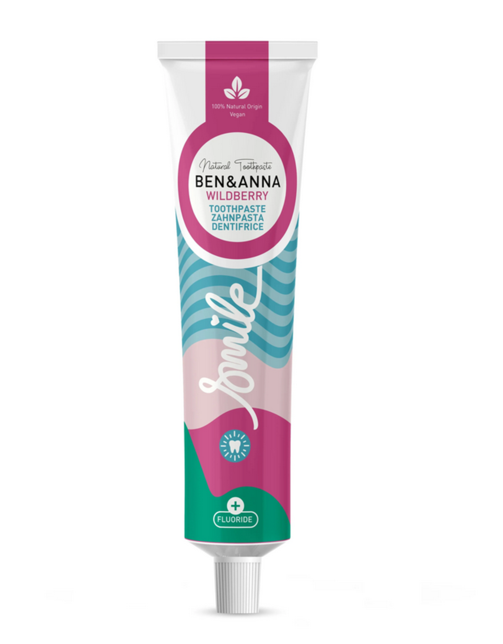 Ben & Anna Tube tandpasta - Wilde bes met fluoride 75ml