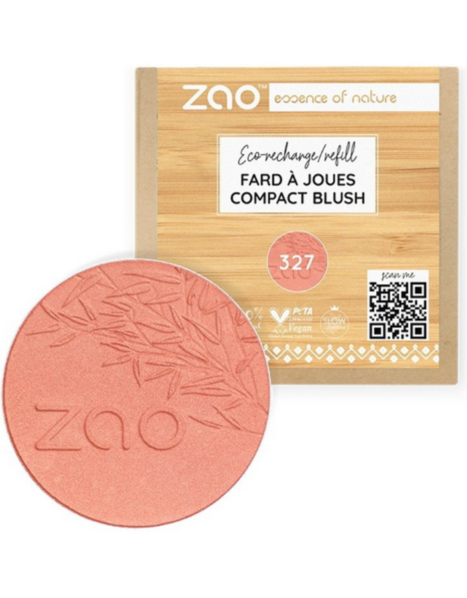 Zao ZAO Bamboo Compact Blush Refill 327 (Coral Pink) 9g