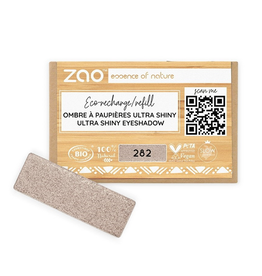 Zao ZAO Bamboe Oogschaduw Refill (rechthoekig) Ultra Shiny 282 (Lilac Silver) 1.3 gram