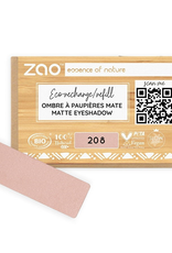 Zao ZAO Bamboe Oogschaduw Refill (rechthoekig) Matte 208 (Pink Nude) 1.3 gram