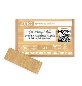 Zao ZAO Bamboe Oogschaduw Refill (rechthoekig) Parelmoer 124 (Gold) 1.3 gram