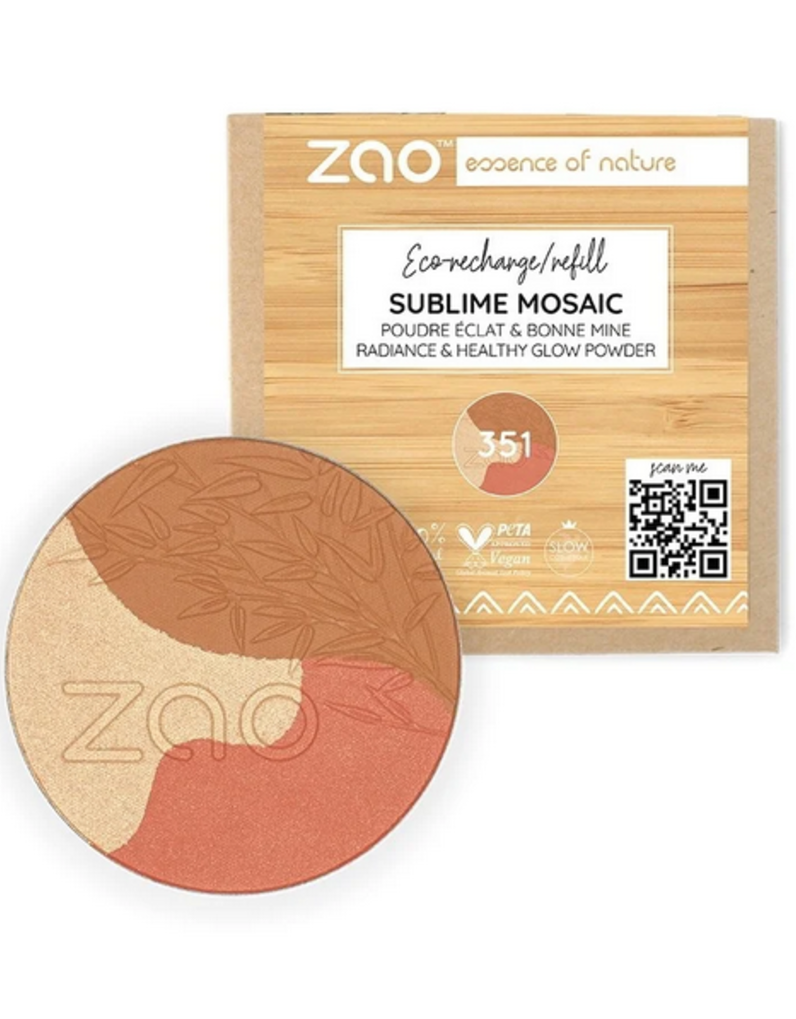 Zao ZAO Bamboe Sublim Mosaic Refill 351 (Gold Medium) 8gr