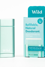 Wild Natural deodorant aqua case & fresh cotton seasalt 40g