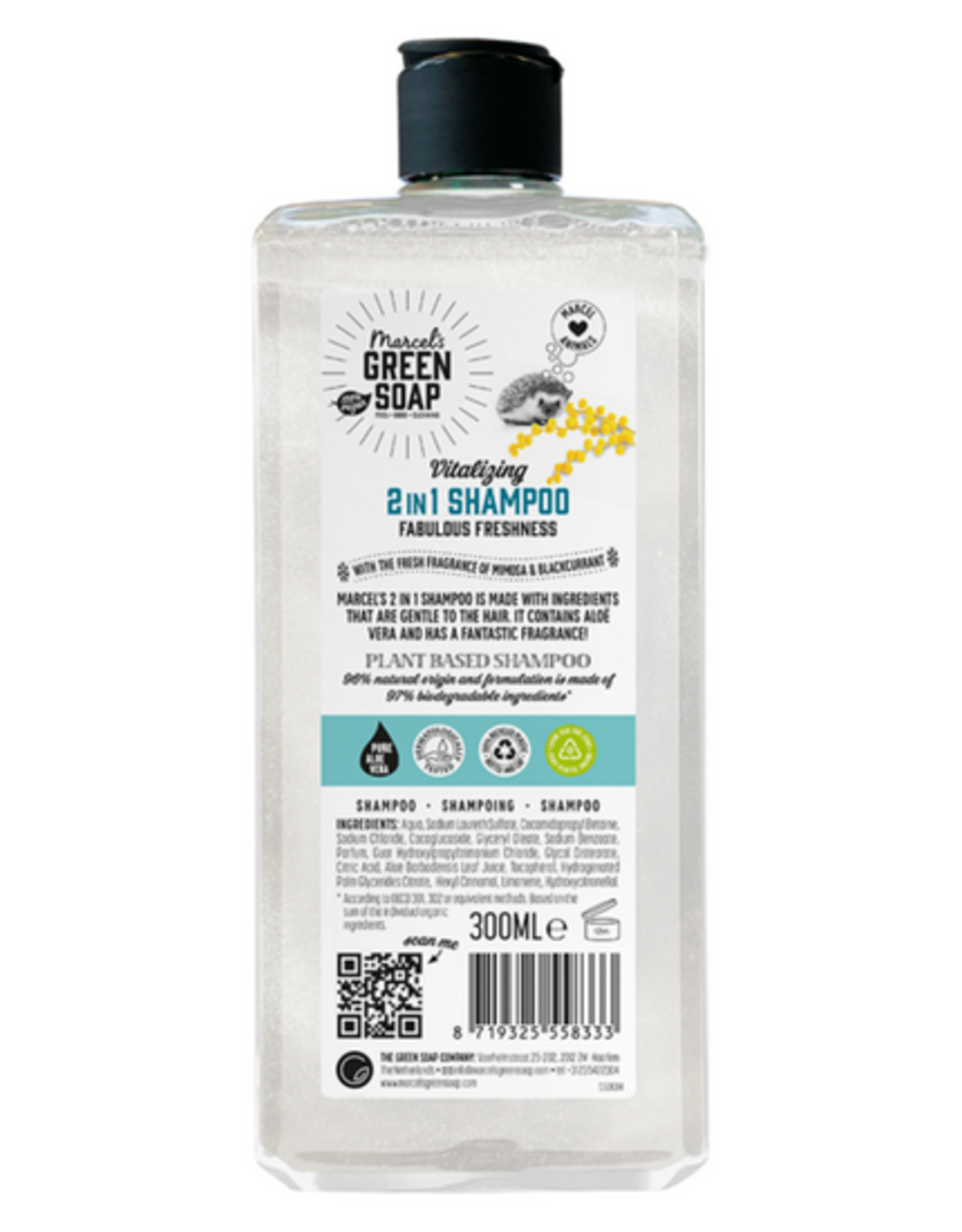 Marcel's Green Soap Shampoo 2-in-1 Mimosa & Blackcurrant 300ML