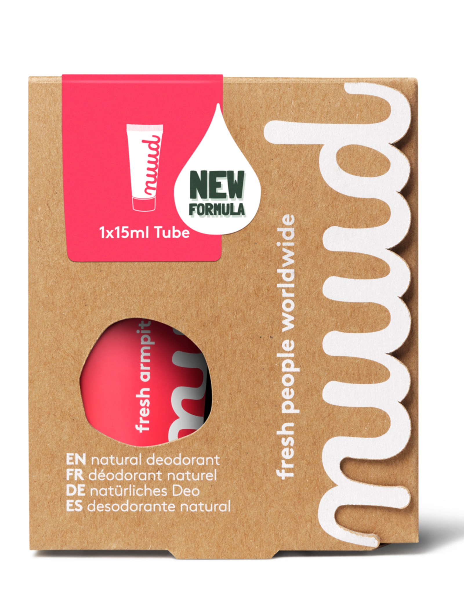 Nuud Nuud Veganistische deodorant - Startpakket Rood (nieuwe formule) - 1x15ml