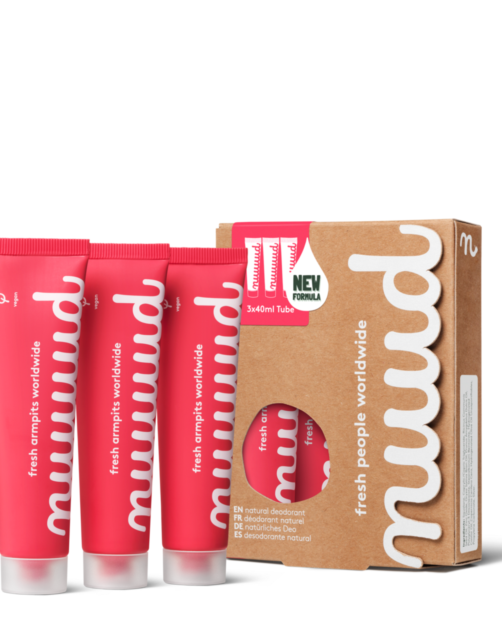 Nuud Nuud Veganistische deodorant - xXL-pakket (nieuwe formule) - 3x40ml