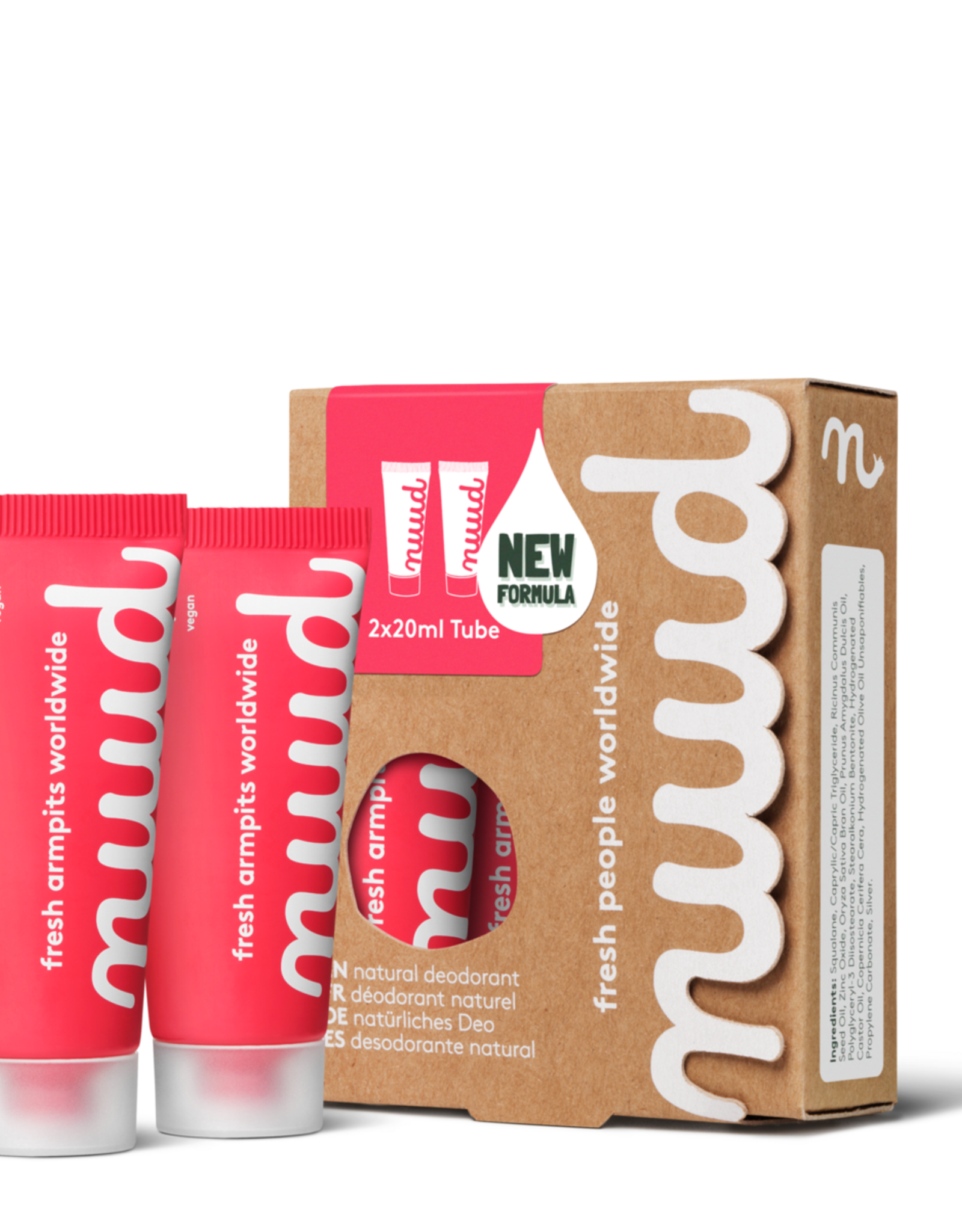 Nuud Veganistische deodorant - Smarter Pack Red (nieuwe formule) - 2x20ml