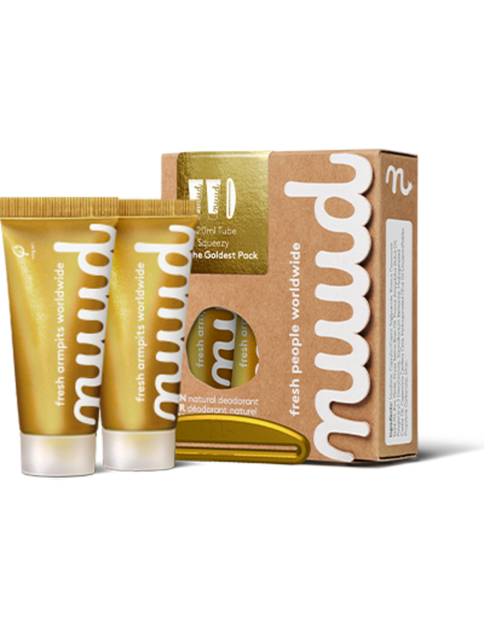 Nuud Veganistische deodorant - het goudste pakket (nieuwe formule) - 2x20ml + 1 Squeezy