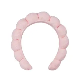 Boozyshop Fluffy hairband in roze badstof
