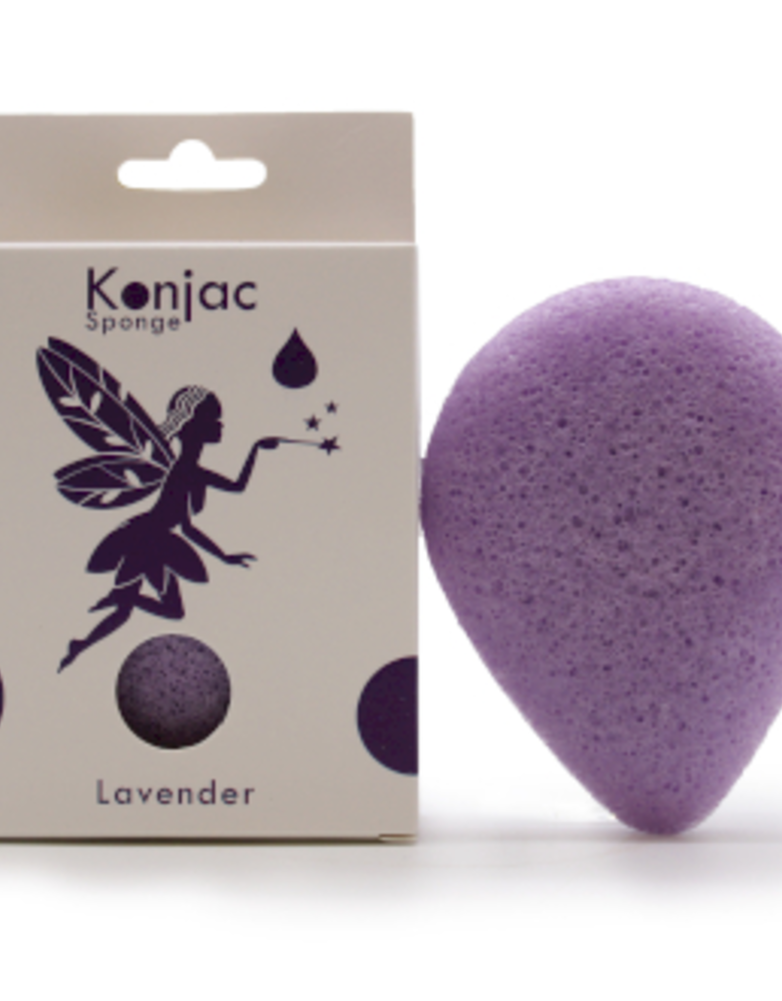 Ancient Wisdom Traanvormige Konjac Spons - Lavendel - Kalmerend