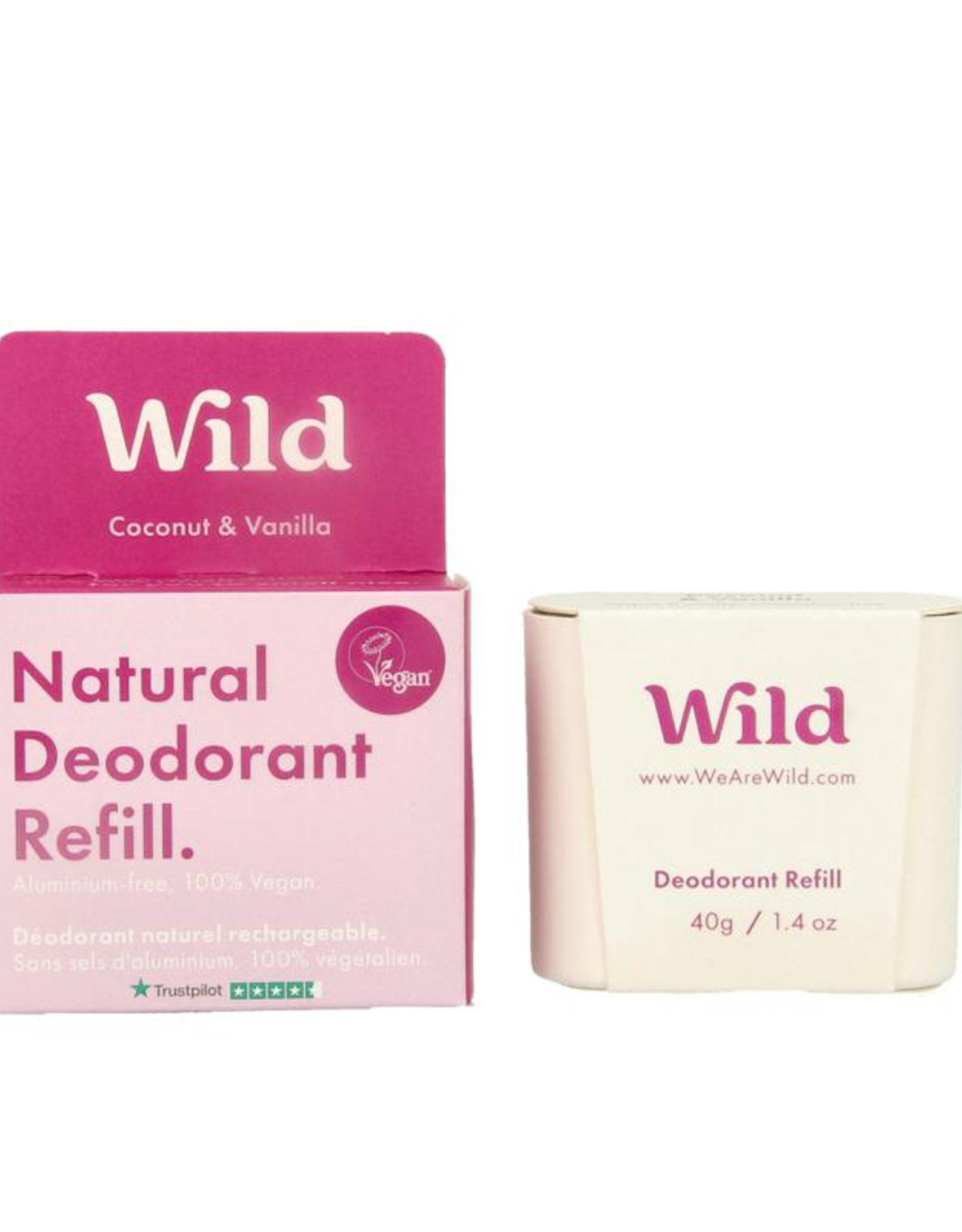 Wild Wild Natural deodorant coconut & vanilla refill 40g
